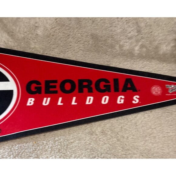 Georgia Bulldogs WinCraft Sports Pennant 12" X 30" Red & Black Felt - Picture 3 of 6